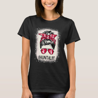 T-shirt Cheer Aunta Life Messy Bun Pom-pom girl Bleached M