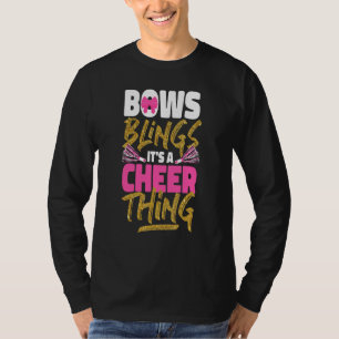 T-shirt Cheer Cheerled Bows Bling C'est une chose plus gai