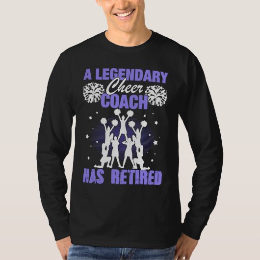T-shirt Cheer Coach Retired Cheerleading Cheering Team (Devant)