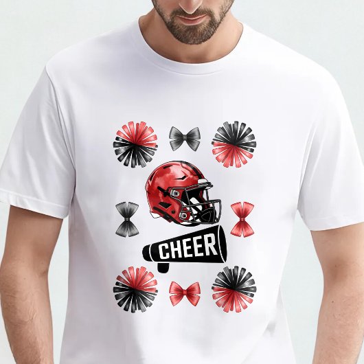 T-shirt Cheer Coquette Bow Football Américain Automne