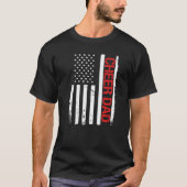 T-shirt Cheer Dad USA American Flag Cheerleading (Devant)