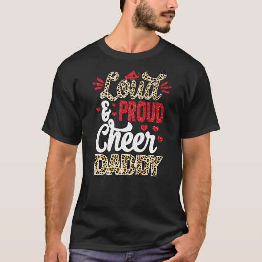 T-shirt Cheer Daddy Plus Grand Empreinte de léopard De Ven (Devant)