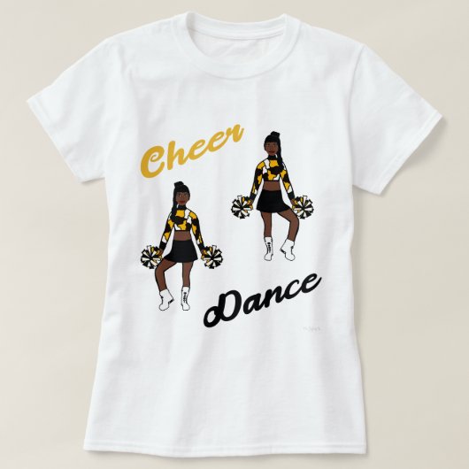 T-shirt Cheer/Dance (Camo Jaune) (Design devant)