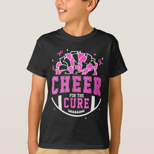 T-shirt Cheer For The Breast Cancer Awareness Cheerleader (Devant)