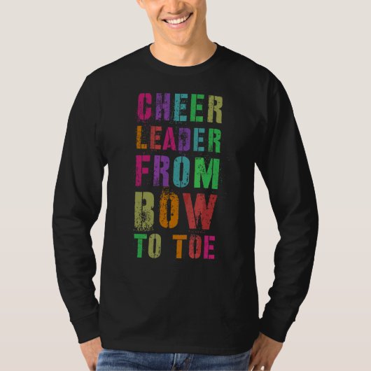 T-shirt Cheer Leader De Bow À Toe Cheerleader Équipe Che (Devant)