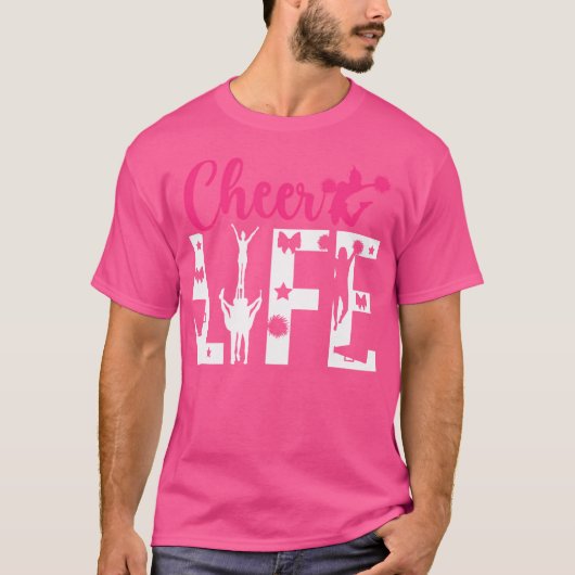 T-shirt Cheer Life Cheerleader Cheerleading (Devant)