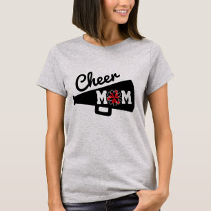 T-shirt Cheer Maman Cheeréminer noir blanc rouge gris