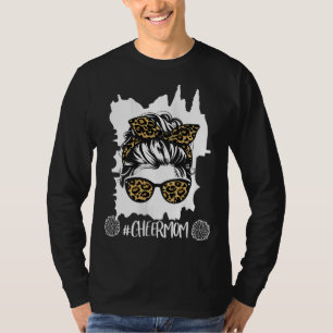 T-shirt Cheer Maman Cheerled Maman Leopard Cheetah Messy B