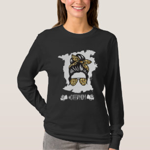 T-shirt Cheer Maman Cheerled Maman Leopard Cheetah Messy B