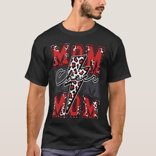 T-shirt Cheer Maman Éclair Éclair Léopard Cheetah Imprimer (Devant)