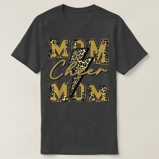T-shirt Cheer Maman Feu boulon Cheer Leopard Gold (Design devant)