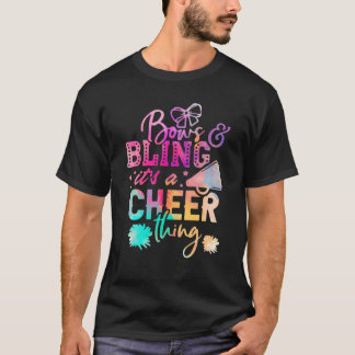 T-shirt Cheer Maman Papa Eau Couleur Vaches Et Bling Cheer