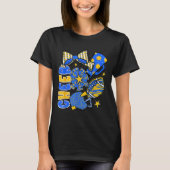 T-shirt Cheer Mom Blue Pom-pom girl Jour Cheer Mama Foo (Devant)