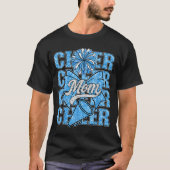 T-shirt Cheer Mom Mama Bow Srt Cheerleading Squad Blue Che (Devant)