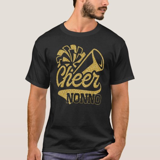 T-shirt Cheer Nonno Biggest Fan Cheerleader Father's Day (Devant)