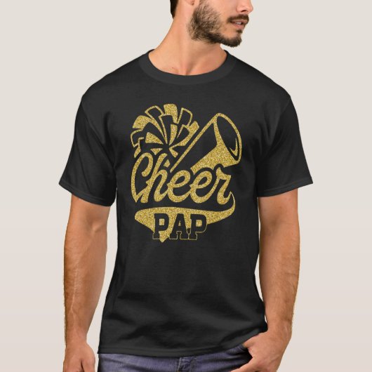 T-shirt Cheer Pap Biggest Fan Cheerleader Father's Day (Devant)