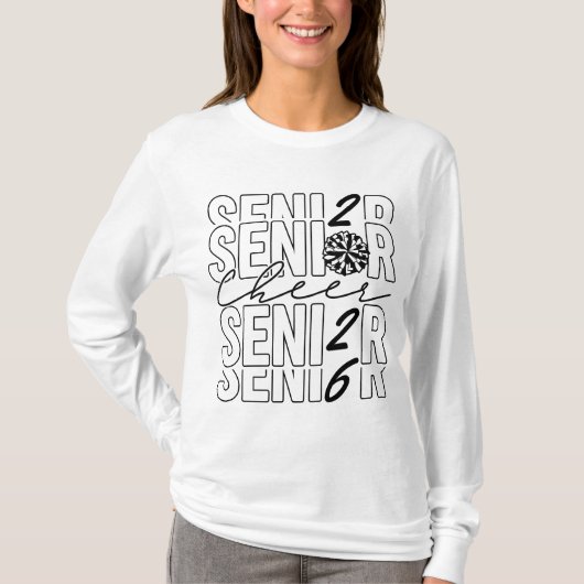 T-shirt Cheer Senior 2026 Women LS (Devant)