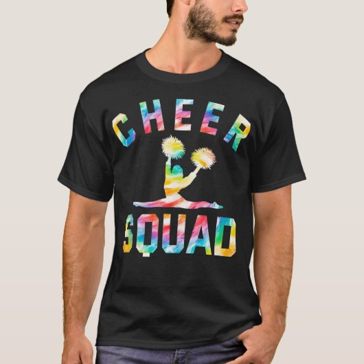 T-shirt Cheer Squad Tie Dye Pom-pom girl Cheerled Cadeau (Devant)