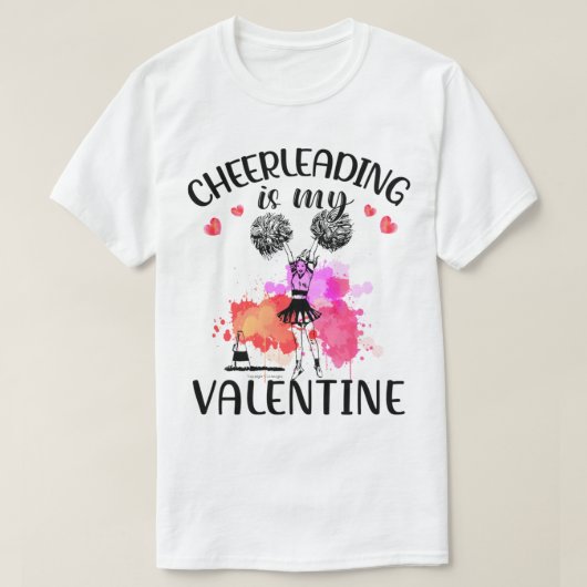 T-shirt Cheerading est mon TTA valentine (Design devant)