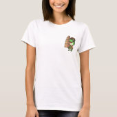 T-shirt Cheerful Delivery Frog Balancing a Towering Stack (Devant)