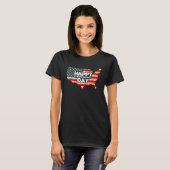 T-shirt Cheerful Happy Independence Day Artwork  Happy 4th (Devant entier)