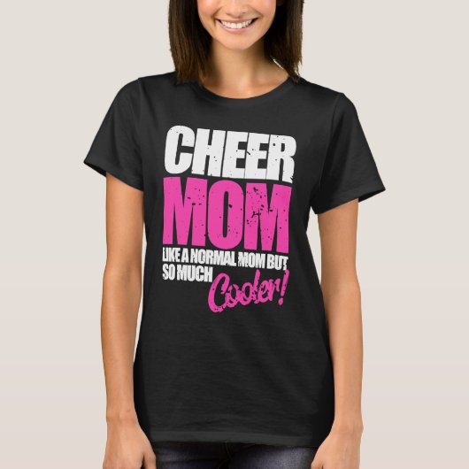 T-shirt Cheerleader Cheer Mom  Cute Cheerleading (Devant)