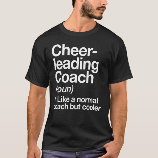T-shirt Cheerleading Coach Definition Trainer Training (Devant)