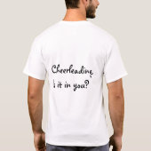 T-shirt Cheerleading. Est-il dans vous ? (Dos)