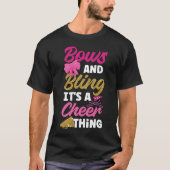 T-shirt Cheerled Cheer Bows And Bling C'est une Cheer (Devant)