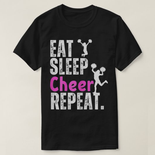 T-shirt Cheerled danse drôle Manger Sleep Cheer Répéter ch (Design devant)