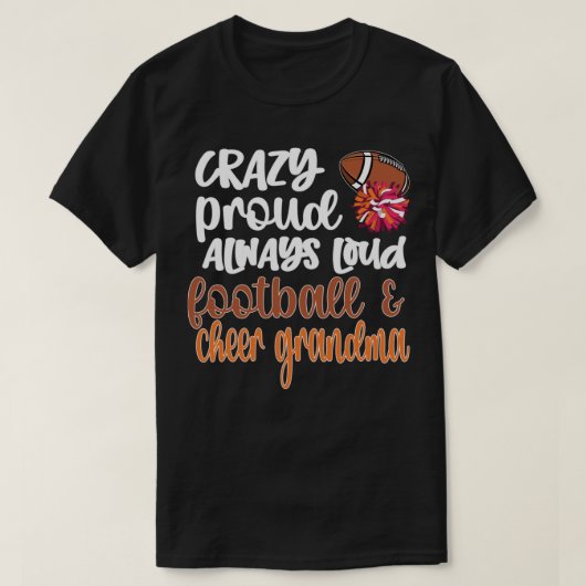T-shirt Cheerled Football Cheerled Grandma Pom-pom girl Fo (Design devant)