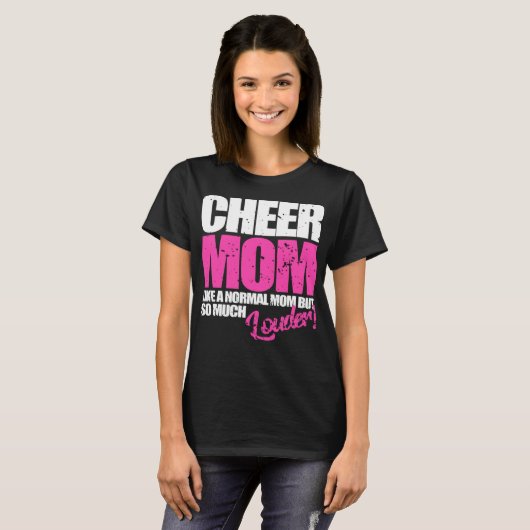 T-shirt Cheerled Funny Cheer Mama (Devant entier)