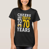 T-shirt Cheers and Beers To 70 Years Beer Drinking 70 Year (Devant)