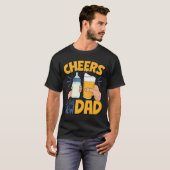 T-shirt Cheers New Dad Announcet First Time Dad Dad To Be (Devant entier)