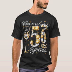 T-shirt Cheers To 56 Years Old Happy 56e Birthday Queen D