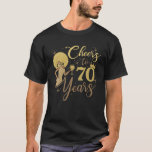 T-shirt Cheers To 70 Years T 70Th Birthday 1952<br><div class="desc">70e anniversaire de Cheers To 70</div>