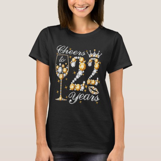 T-shirt Cheers To Years Old Happy the Birthday Queen Drink (Devant)