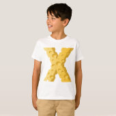 T-shirt Cheese Letter X Typography (Devant entier)