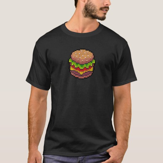 T-shirt Cheeseburger à 8 bits (Devant)
