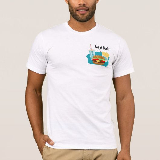 T-shirt Cheeseburger avec Frites & Boisson (Devant)