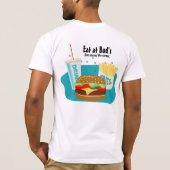 T-shirt Cheeseburger avec Frites & Boisson (Dos)
