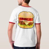T-shirt Cheeseburger de lard (Dos entier)