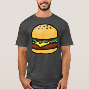 T-shirt Cheeseburger Emoticon Hamburger Fromage BBQ