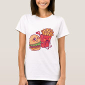 T-shirt Cheeseburger et Fries (Devant)