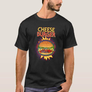 T-shirt Cheeseburger Français Fry Hamburger Flash alimenta