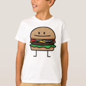T-shirt Cheeseburger Hamburger viande hachée Boeuf fromage (Devant)