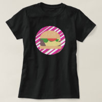 Cheeseburger rayures ombrées rose vif