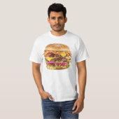T-shirt Cheeseburger ridiculement de haute résolution (Devant entier)