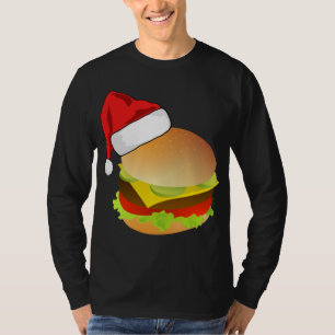 T-shirt Cheeseburgers Hamburger Santa Hat Correspondance C