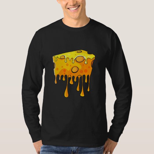 T-shirt Cheesy Foodie Food Melting Cheese (Devant)